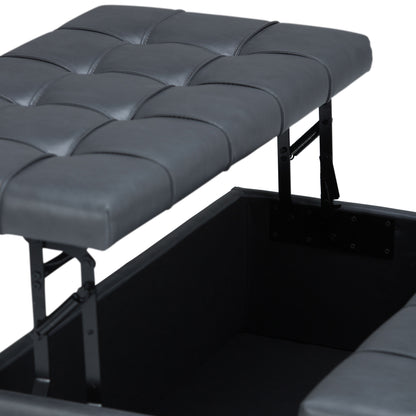 Harrison - Coffee Table Storage Ottoman - Stone Gray