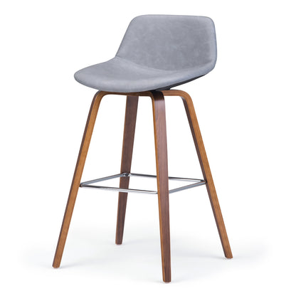 Randolph - Upholstered Bentwood Counter / Bar Height Stool (Set of 2) - Gray