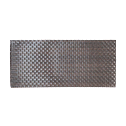 Regent - Storage Bench With Metal Rack - Brown Multi