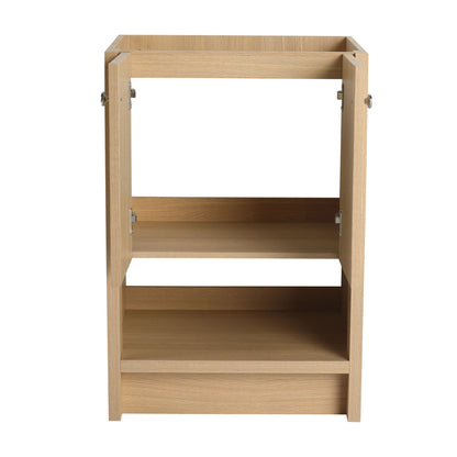 Modern Freestanding Bathroom Vanity With 2 Soft Closing Doors, Excluding Sink - Oak