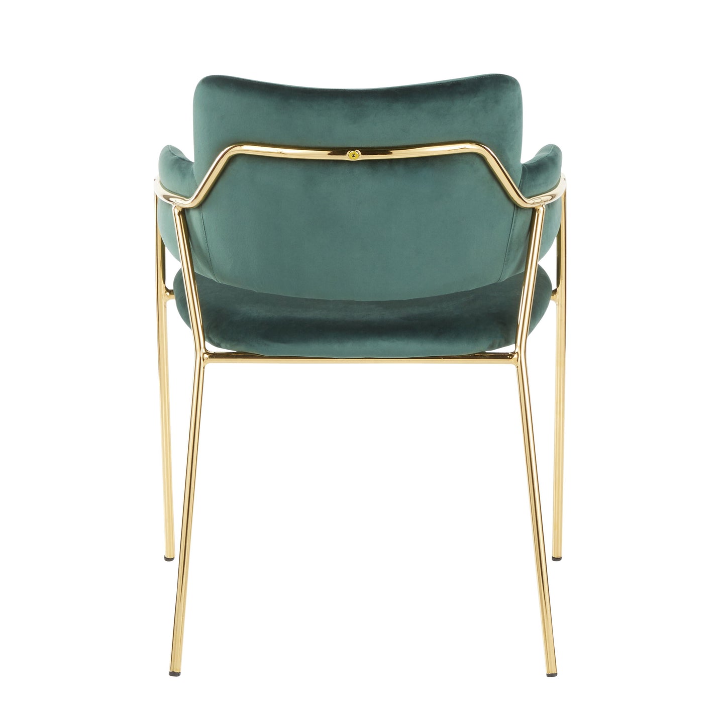 Napoli - Contemporary Chair (Set of 2) - Gold / Emerald Green