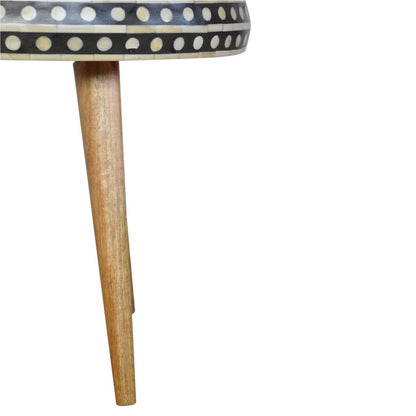 Small Dotted End Table - Oak