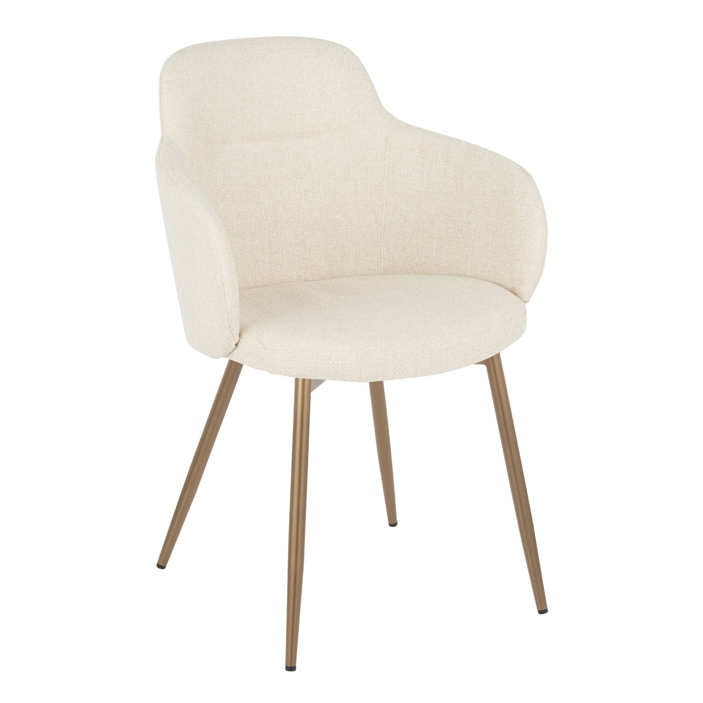 Boyne - Contemporary Chair (Set of 2) - Antique Copper / Cream