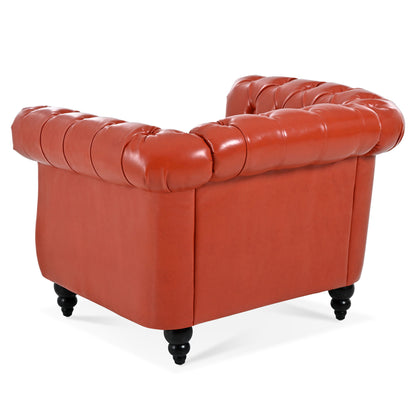 1 Seater Sofa For Living Room - Orange