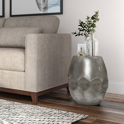 Flanigan - Metal Accent Table - Antique Silver