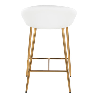 Matisse - Glam Counter Stool (Set of 2) - Gold / White