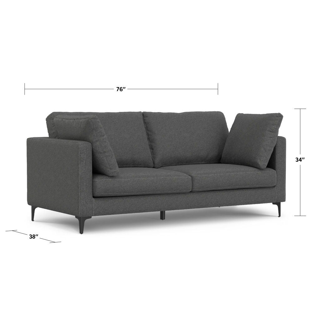 Ava - Mid Century Sofa - Dark Gray