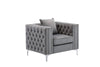 Lorreto - Velvet Chair - Gray