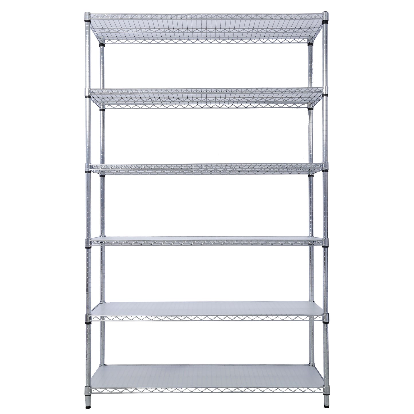 6 Tier 6000Lbs Capacity Nsf Metal Shelf Wire Shelving Unit, Heavy Duty Adjustable Storage Rack With Wheels & Shelf Liners For Commercial Grade Utility Steel Storage Rack - Chrome