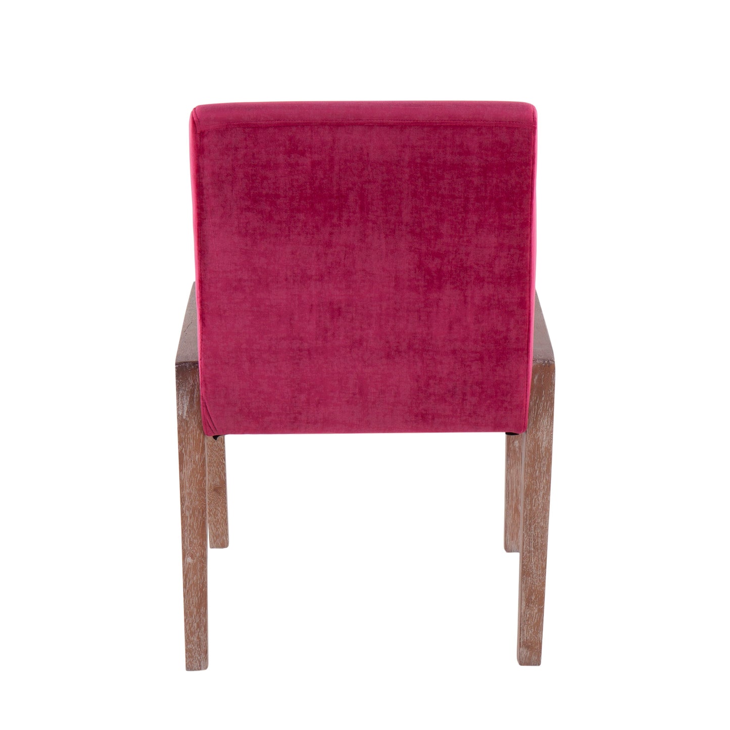 Carmen - Contemporary Chair (Set of 2) - White Washed / Hot Pink