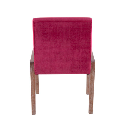 Carmen - Contemporary Chair (Set of 2) - White Washed / Hot Pink