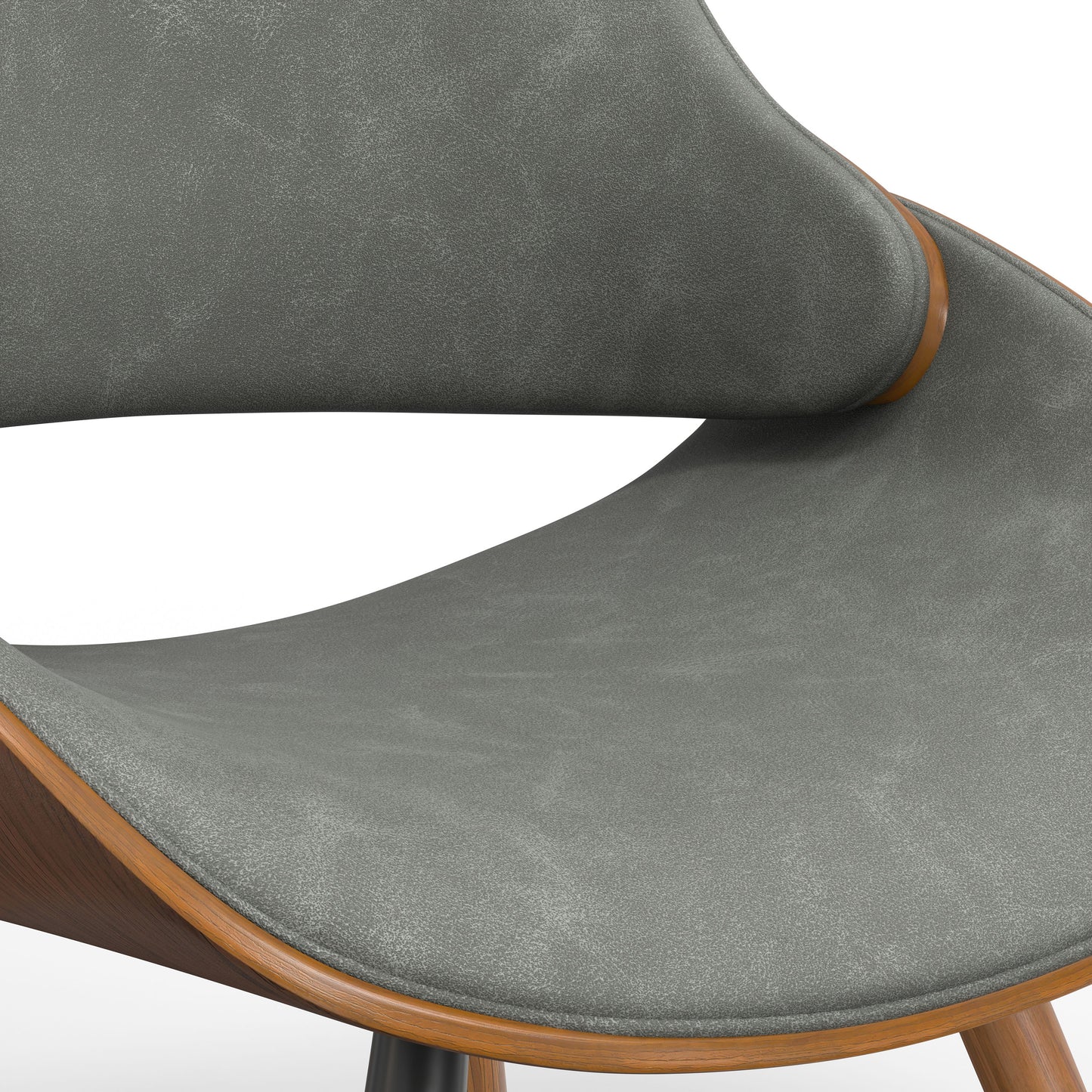 Malden - Bentwood Dining Chair With Wood Back - Distressed Gray