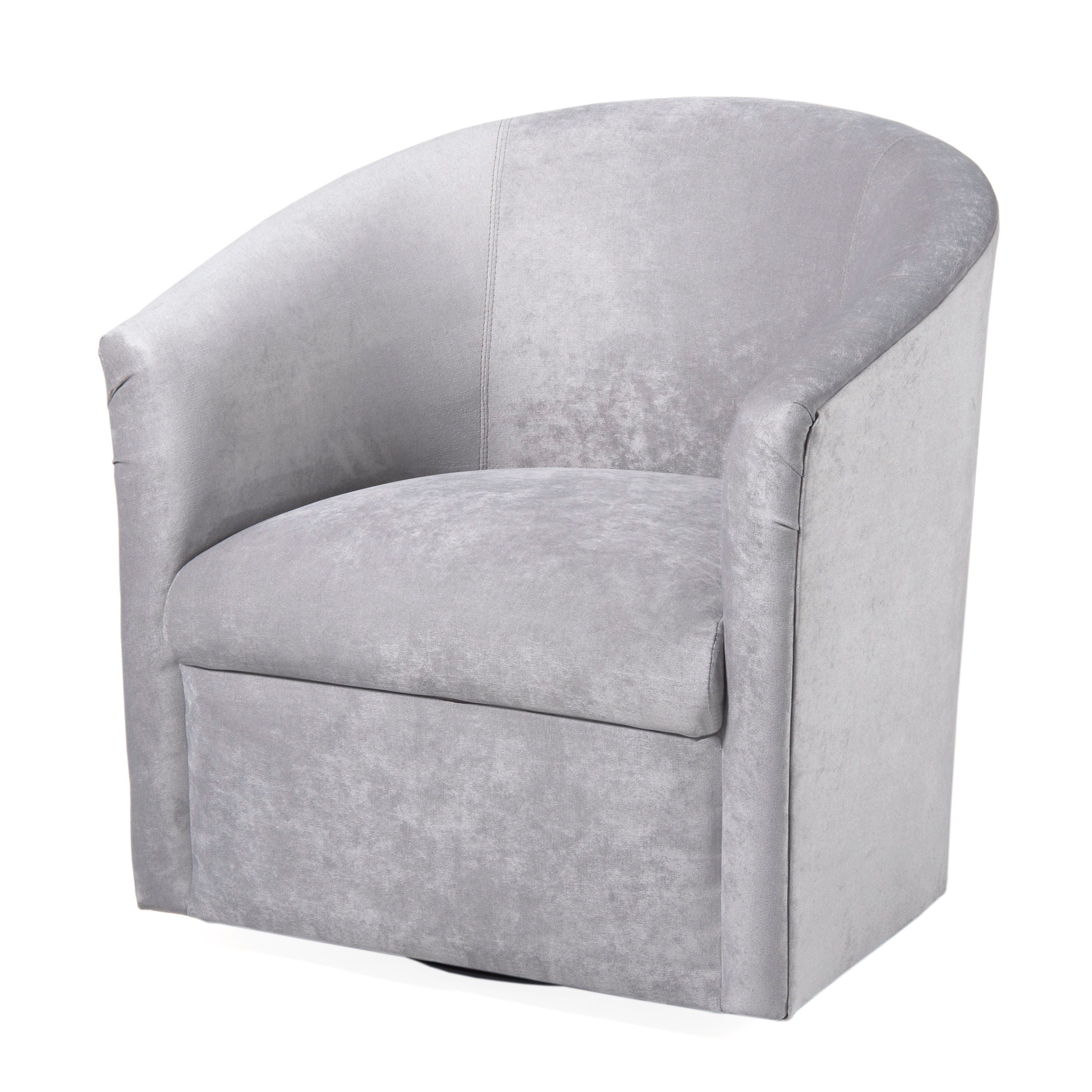 Eden - Swivel Chair With Microfiber Upholstery And Hardwood Frame - Silver