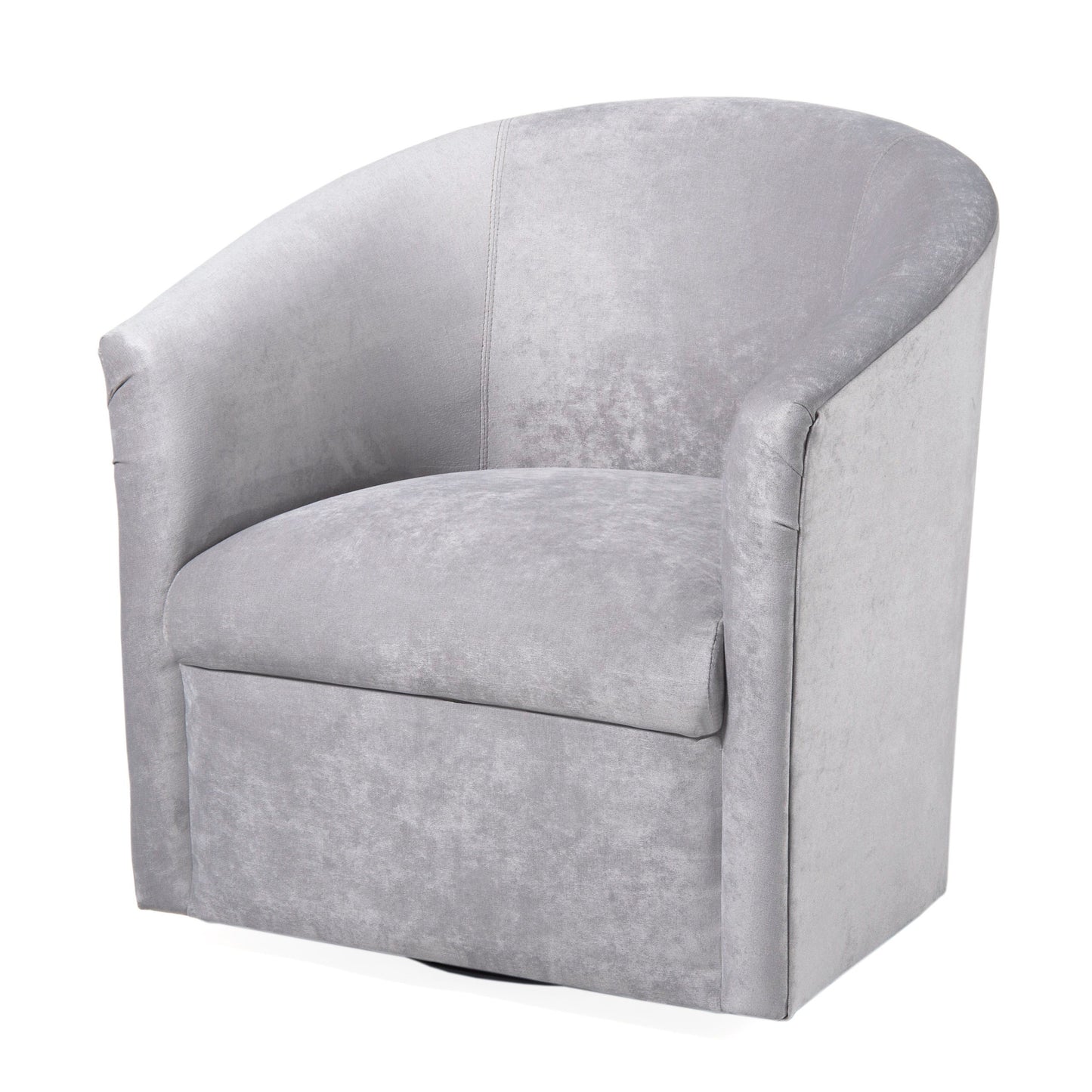 Eden - Swivel Chair With Microfiber Upholstery And Hardwood Frame - Silver