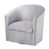 Eden - Swivel Chair With Microfiber Upholstery And Hardwood Frame - Silver