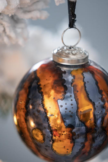Christmas Ball Ornaments, Glass Decorative Hanging Ball Christmas Tree Ornaments, For Holiday Party Decorations (Set of 6) - Multi
