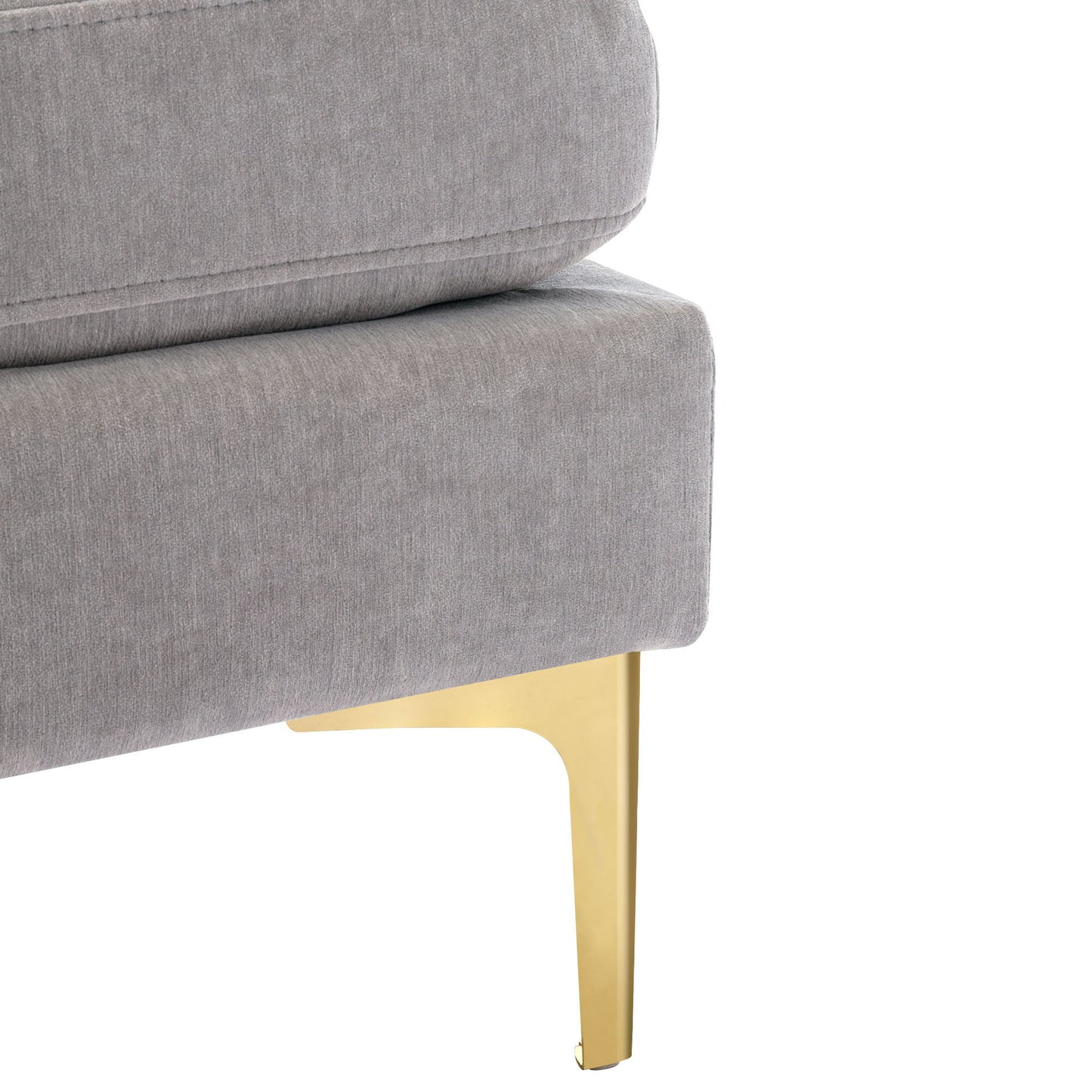 Convertible Sectional Sofa Couch With Movable Ottoman - Light Gray