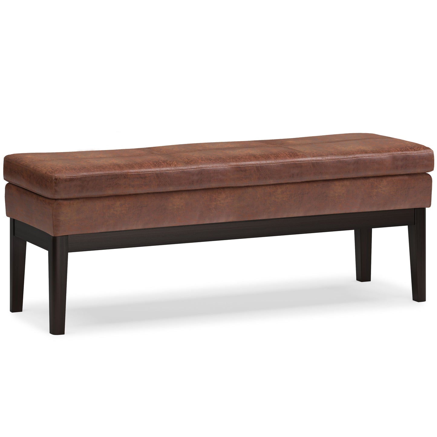 Carlson - Ottoman Bench - Distressed Saddle Brown