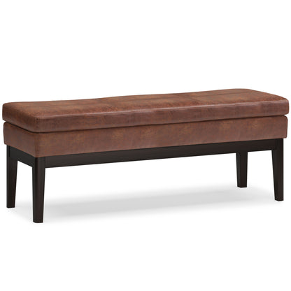 Carlson - Ottoman Bench - Distressed Saddle Brown