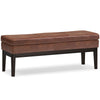 Carlson - Ottoman Bench - Distressed Saddle Brown
