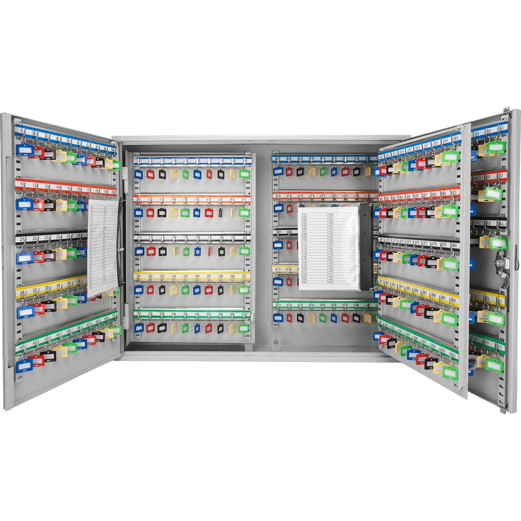 400 Key Adjustable Key Cabinet With Key Lock - Gray