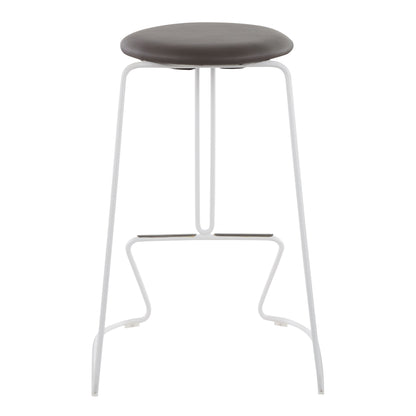 Finn - Contemporary Counter Stool (Set of 2) - White / Gray