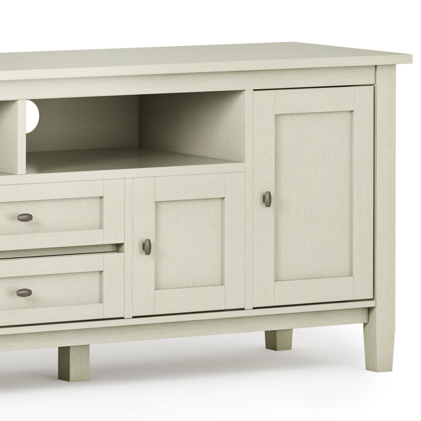 Warm Shaker - TV Media Stand - Antique White