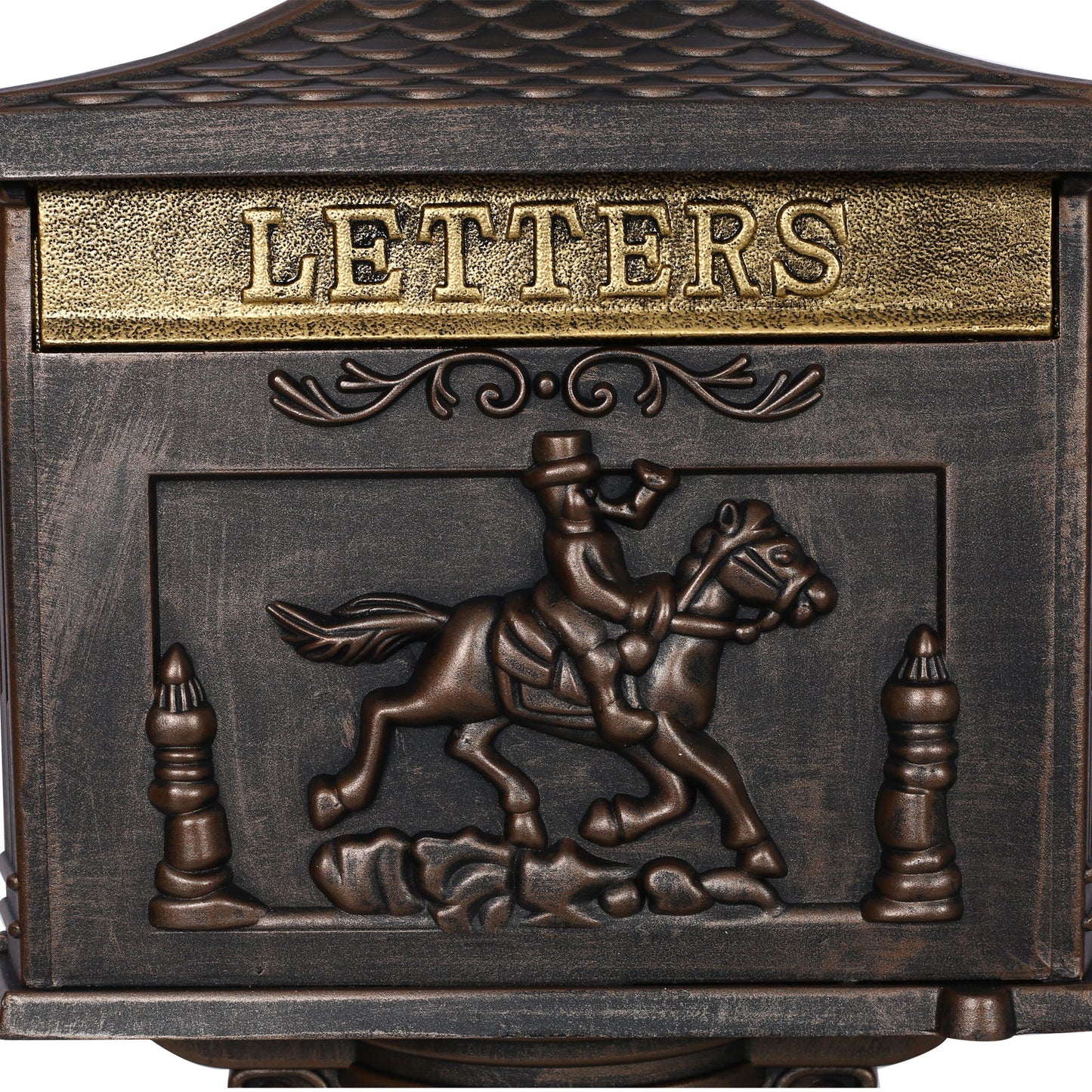 Cast Aluminum Mail Box, Postal Box, Mailbox - Bronze