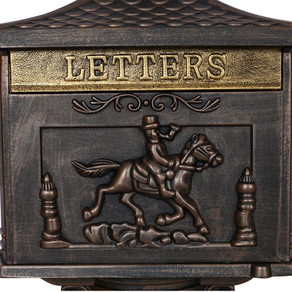 Cast Aluminum Mail Box, Postal Box, Mailbox - Bronze