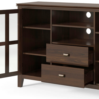 Artisan - Tall TV Media Stand - Tobacco Brown