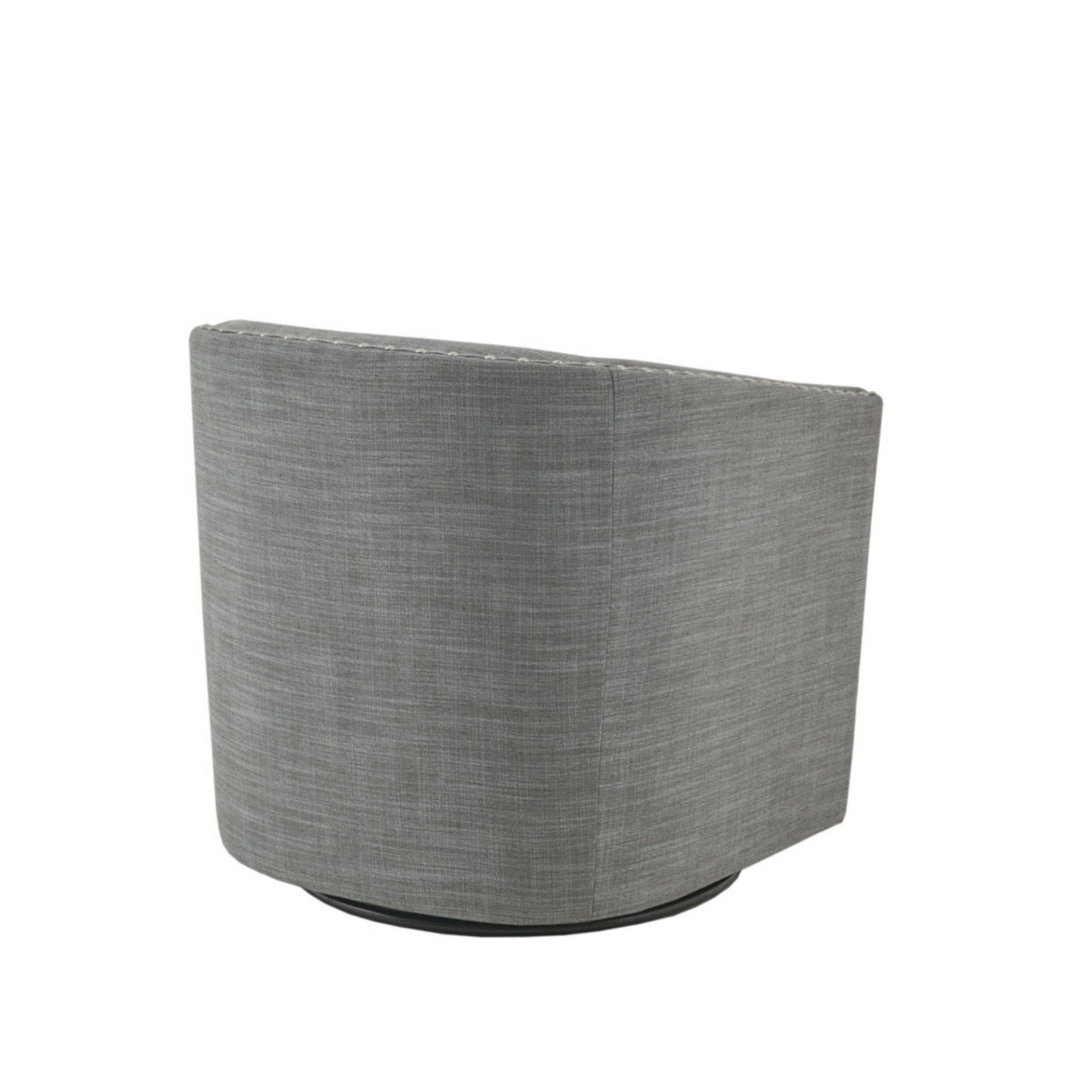 Swivel Chair Elegant Design Fabric Solid Wood - Gray