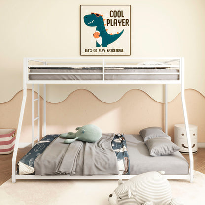Adam - Twin Over Full Metal Bunk Bed - White