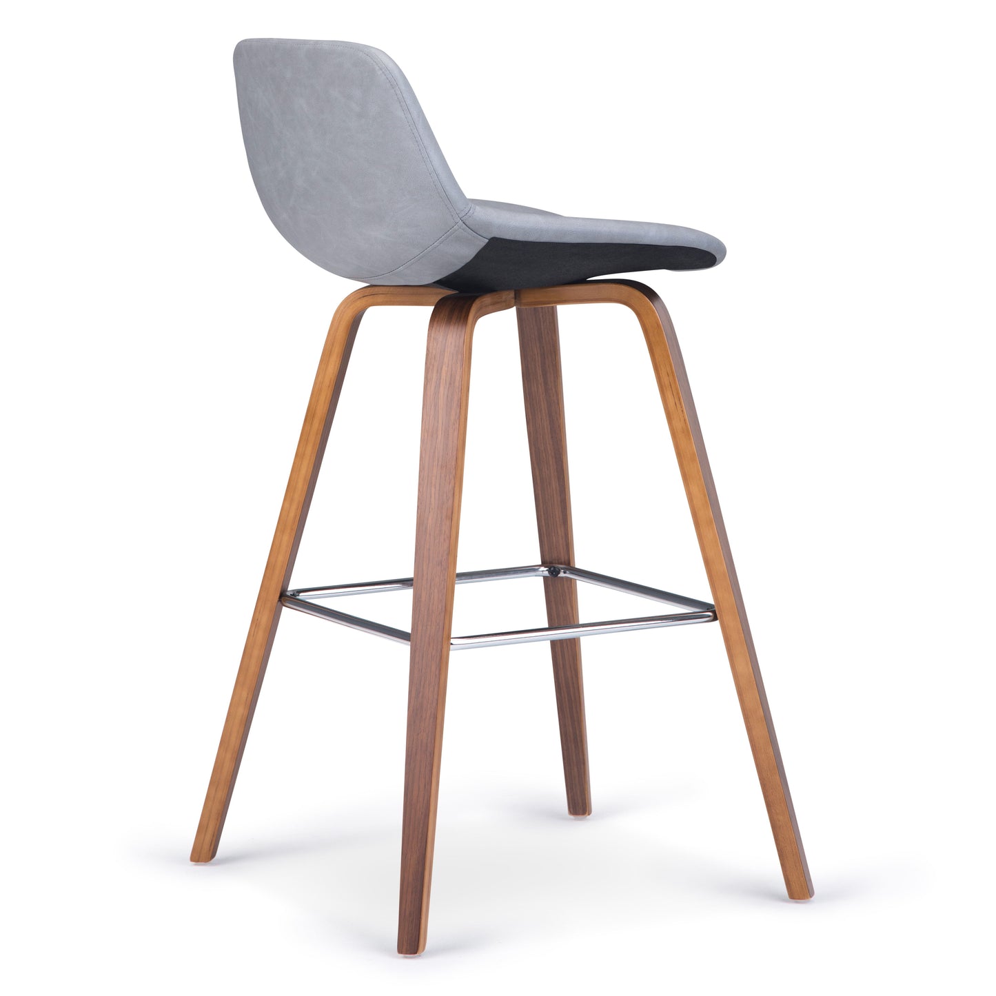 Randolph - Upholstered Bentwood Counter / Bar Height Stool (Set of 2) - Gray