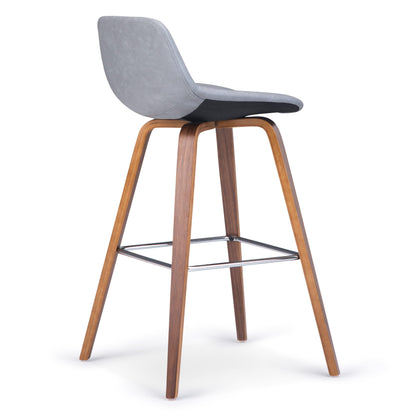 Randolph - Upholstered Bentwood Counter / Bar Height Stool (Set of 2) - Gray