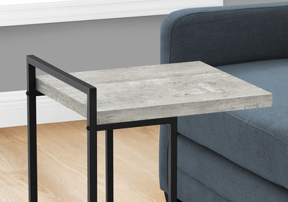 Accent Table, C - Shaped, Modern Convenient Design - Gray