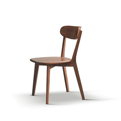 Simple Dining Chair, Solid Chair Table For Living Room Chair - Dark Natural