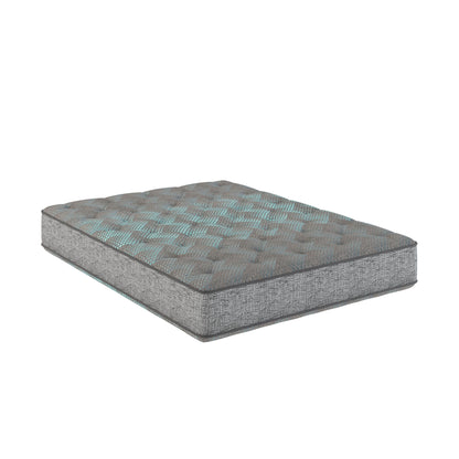 Comfort Care - 9" Twin Extra Long, 2 Sided Foam Core Mattress, Medium Comfort - Gray / Blue