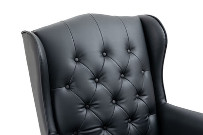 Executive Office Chair, High Back Reclining Comfortable Desk Chair With Smooth Glide Caster Wheels - Black