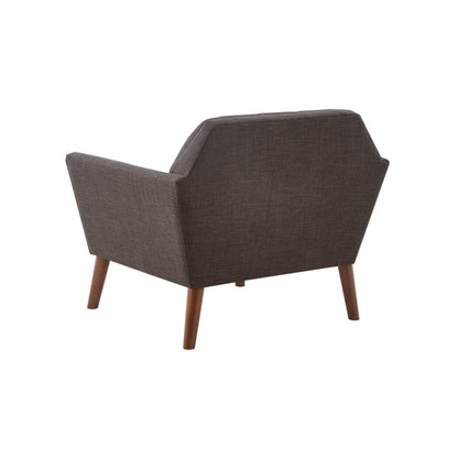 Lounge Chair Mid - Century Modern Style Polyester - Charcoal
