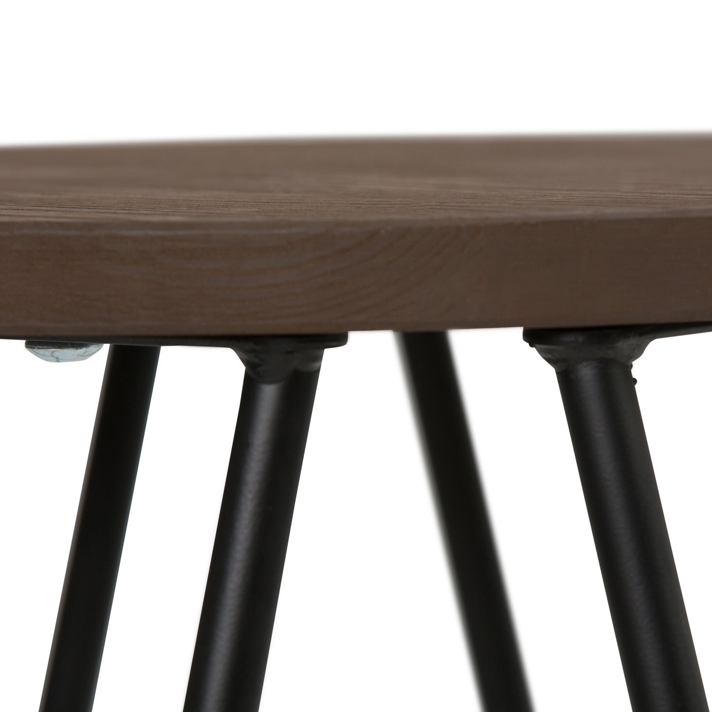 Simeon - Metal Counter Height Stool With Wood Seat - Cocoa Brown / Black