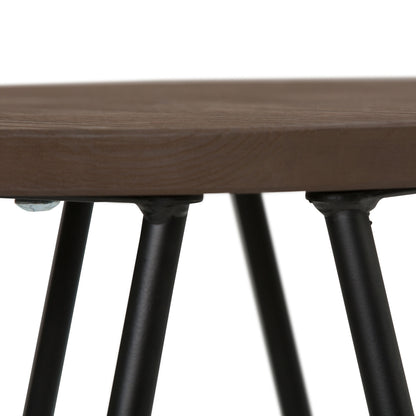 Simeon - Metal Counter Height Stool With Wood Seat - Cocoa Brown / Black