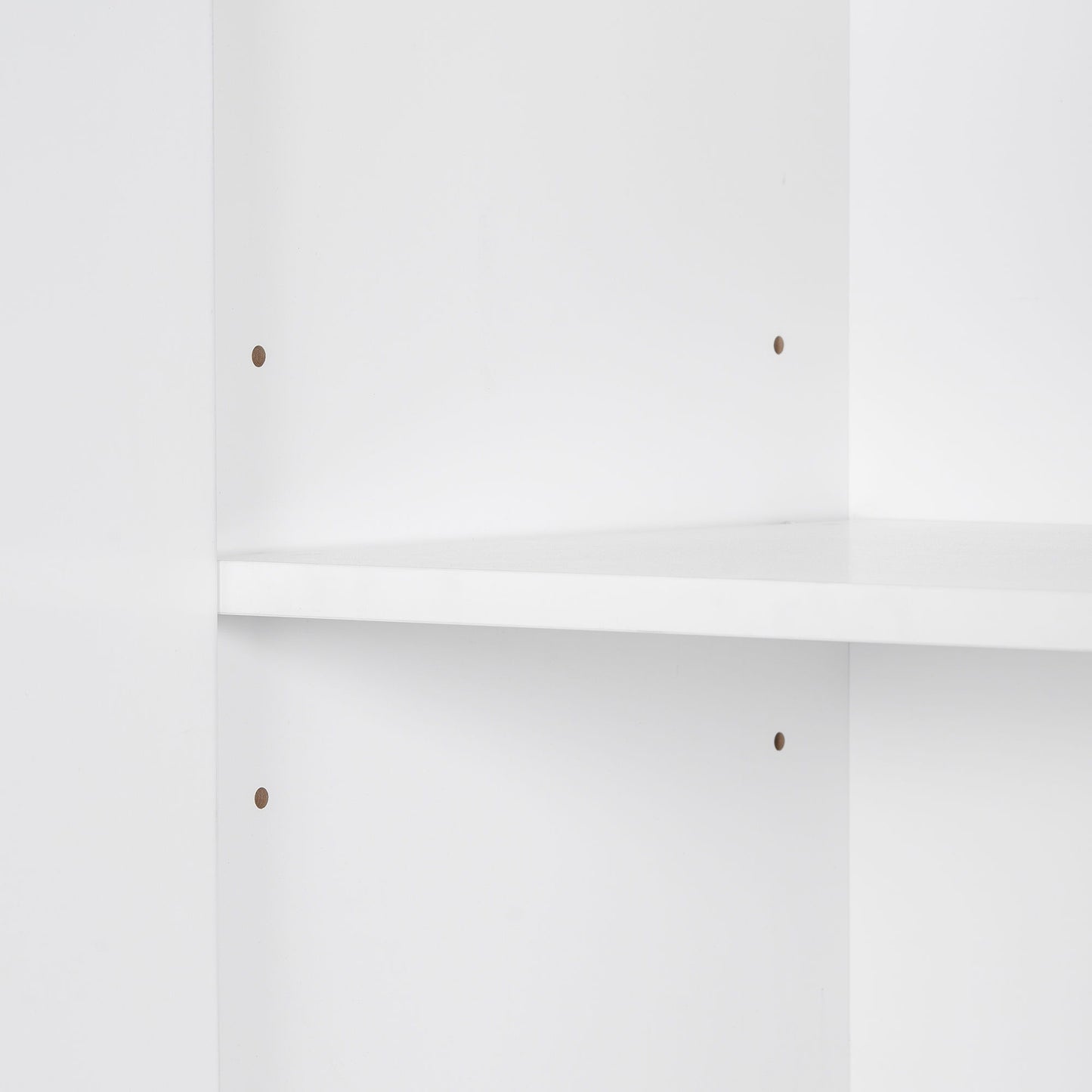 Modern Bathroom Storage Cabinet With 2 Laundry Baskets, 1 Drawer, Adjustable Shelf - White