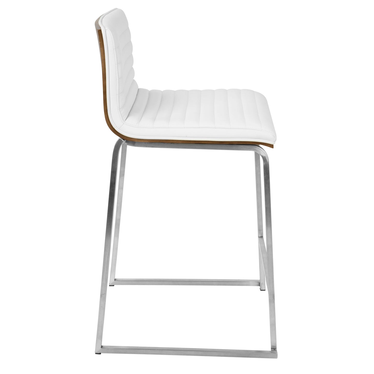 Mara - Contemporary Counter Stool (Set of 2) - Walnut / White
