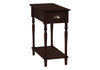 Accent Side Table, 2 Tier, Storage Drawer, Traditional - Cherry