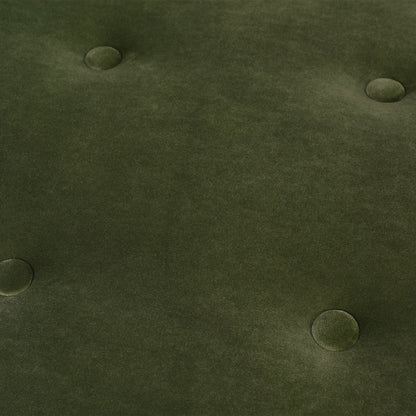 Jared - Roll Arm Tufted Bench Settee - Olive Green