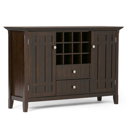 Bedford - Sideboard Buffet And Wine Rack - Dark Tobacco Brown