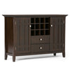 Bedford - Sideboard Buffet And Wine Rack - Dark Tobacco Brown