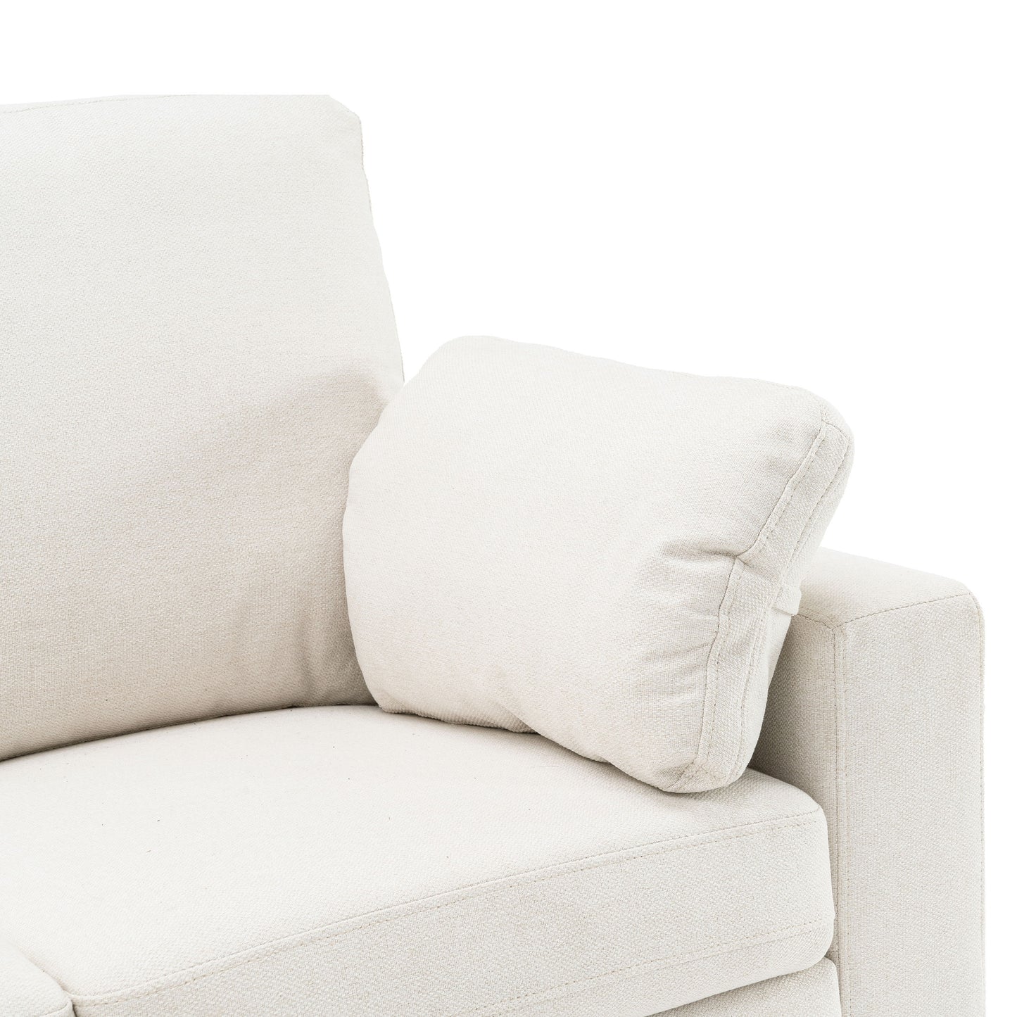 Power Recliner Sectional Sofa Home Theater Reclining Sofa With Two USB Ports, Two Storage Drawers For Living Room - Beige