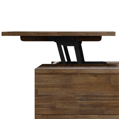 Clarkson - Lift Top Coffee Table - Rustic Natural Aged Brown