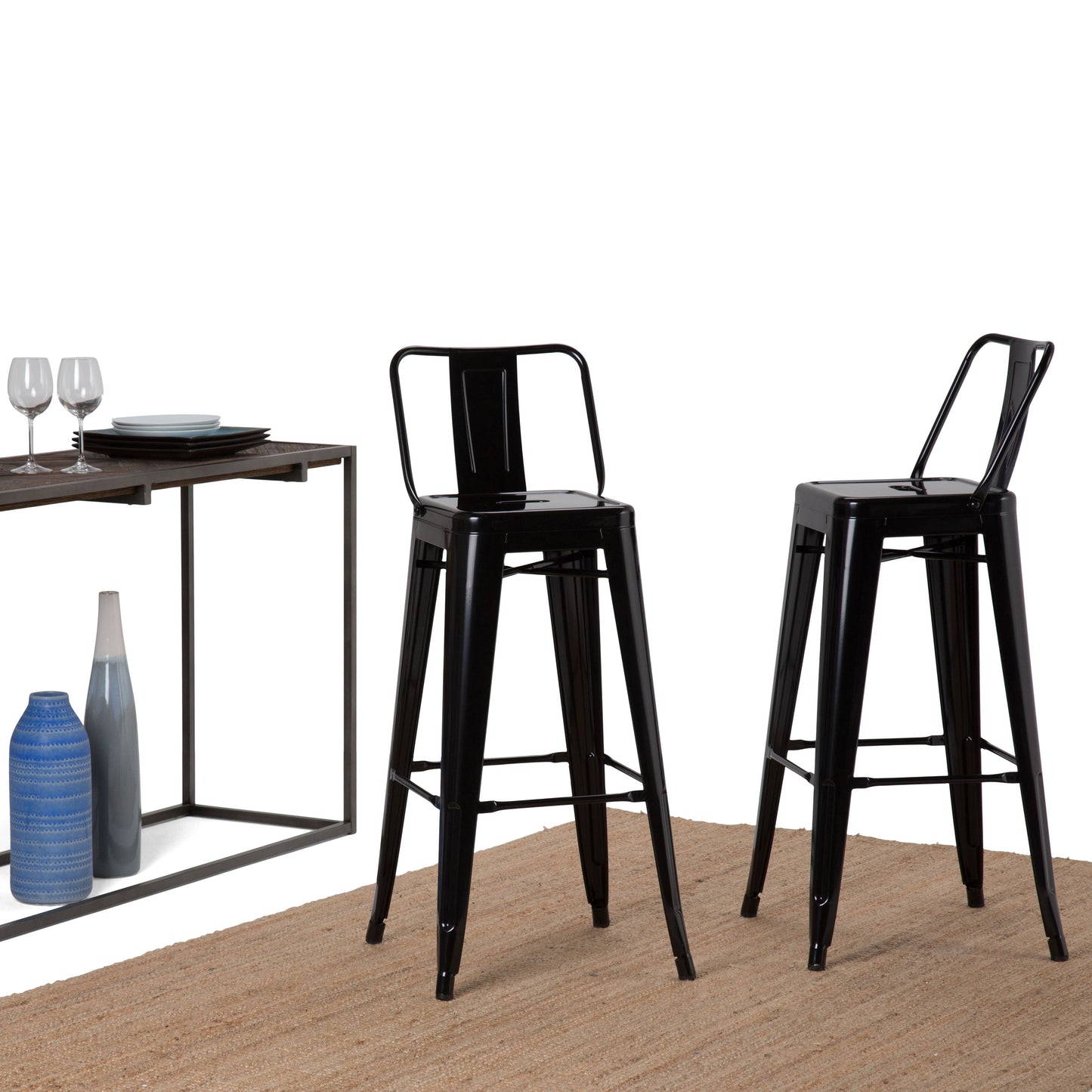 Rayne - Metal Bar Stool (Set of 2) - Black